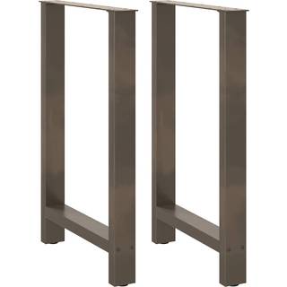 barbordsben naturstål 2 stk. 60x(90-91) cm stål