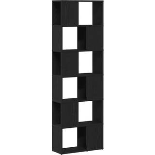 Bogreol/Rumdeler 60X24X186 Cm Sort Egetræ