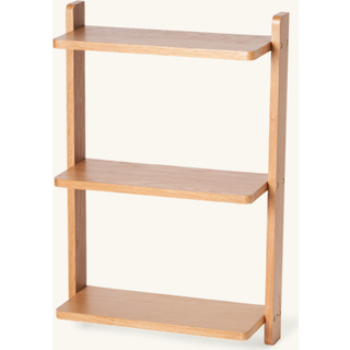 Søstrene Grene | Væghylde | MDF med laminat, egetræ. 40 x 15 x 60 cm. | Natur