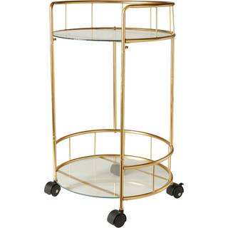 DACORE Barbord med glasplade H62 cm - guldfarvet