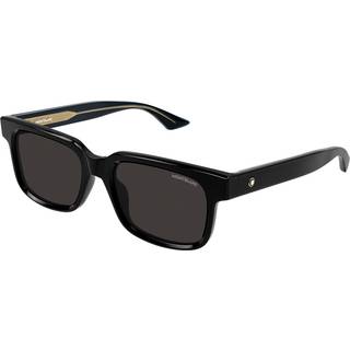Montblanc Mand MB0383S 001 Solbriller Acetat Sort Grå Firkantet