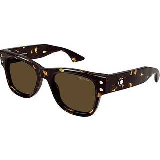 Montblanc Mand MB0381S 003 Solbriller Acetat Havana Brun Firkantet