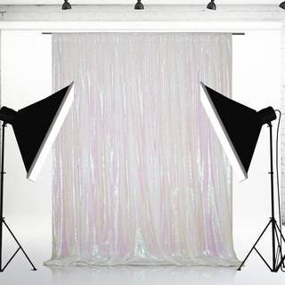Eternal Beauty Iridescent Sequin Wedding Baggrundsfotografering Baggrundsfest gardin 5ft x 7ft