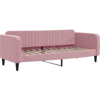 Daybed Velour Pink Lyserød - med udtræk og skuffe / 80 x 200 cm
