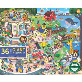 eeBoo Jumbo puslespil 36 brk Den hyggelige by