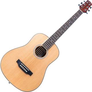 Carry-On Mini Acoustic Guitar Natural Dreadnought Guitar