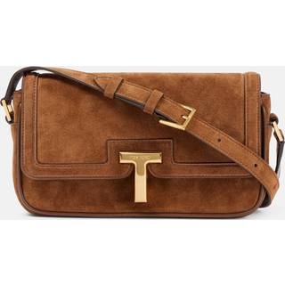 Tom Ford Wallis Mini suede crossbody bag - brown - One Size