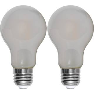 LED-pære E27 A60 matteret 2-pak