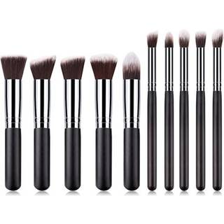 Technique PRO Makeupbørster, Silver/Black - 10 stk
