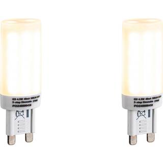 Sæt med 2 G9 3-trins dæmpbare LED-pærer Opal 4,5W 500lm 2700K