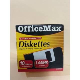 Office Max 3.5 Diskettes IBM Formateret 10/pakke 1.44MB Officemax 3.5 """" Disketter