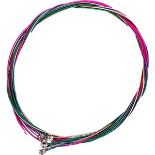 Guitarstrenge farvede - 6-pak