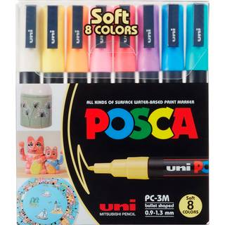Uni Posca PC-3M paintmarker 0,9-1,3mm pastel 8stk