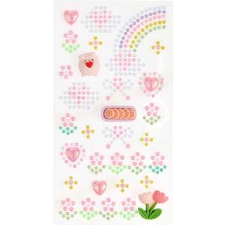 Paper Poetry 3D-Sticker Perlen Rosa