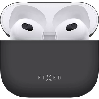 Fixed Apple Airpods 3 silikoneetui - sort (På lager i varehus)