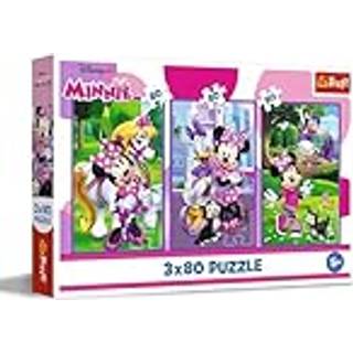 Trefl: Minnie Mouse og venner - puslespil 3 x 80 brikker