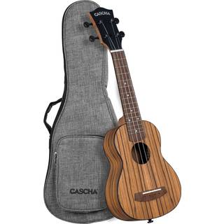 Cascha Soprano Ukulele Zebra Wood Natural Sopran ukulele