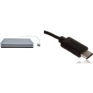 Ekstern CD/DVD Drev Superdrive til Mac & Windows, USB-C Hub med 4x USB 2.0