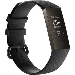 Fitbit Charge 3/4 Sort Silikone Rem