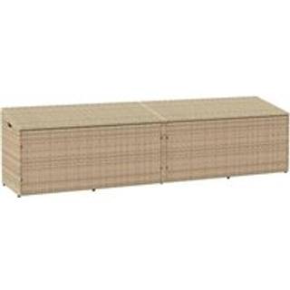 opbevaringsboks til haven 220x50x58 cm polyrattan beige