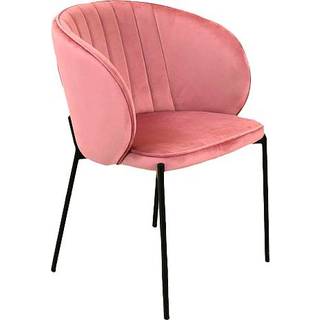 Michelle spisebordsstol - rosa velour
