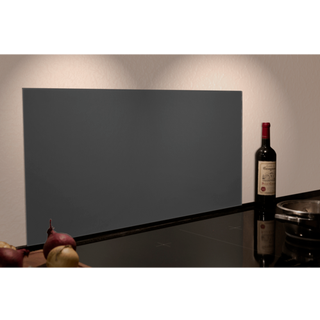 Nortiq stænkplade firkantet, 90 x 40 cm, sort glas