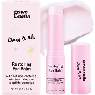 Grace & Stella Øjenlysende Balm Stift med Retinol og Koffein – Fugter, Lysner de mørke rander under øjnene, Mindsker hævelser og rynker