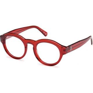 Guess GU50237 066 47 Briller Mænd Rød - Transparent Shiny Dark Red - 47mm