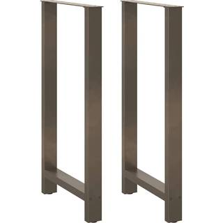 barbordsben naturstål 2 stk. 60x(110-111) cm stål