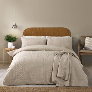 Catherine Lansfield Catherine Lansfield Natural Folkstone Geo Duvet Cover Set
