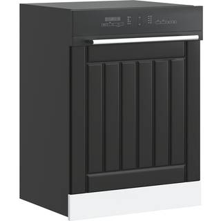 Opvaskemaskinepanel Lucca Konstrueret Træ Sort