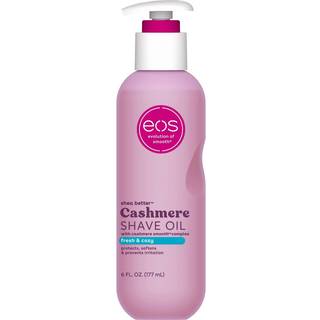 EOS Cashmere Shave Oil Fresh & Cosy beroligende og fugtgivende forhindrer irritation og barbermaskine brænder hele bikini-området godkendt 6 fl o