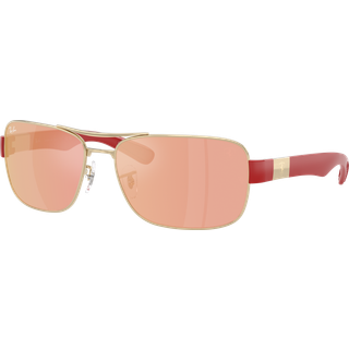 Ray - Ban Unisex RB3763M F1216Q Solbriller Metal Sølv Brun Firkantet Normal