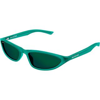 Balenciaga Kvinde Balenciaga BB0402S 005 Solbriller Acetat Grøn Grøn Rund