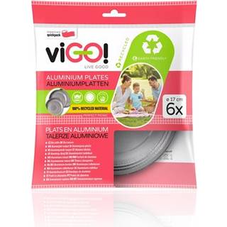 6 stk. Aluminium Engangstallerkener Sølv 17 cm – Miljøvenlig & Genanvendelig