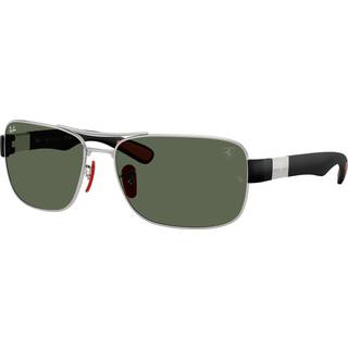 Ray - Ban Unisex RB3763M F03171 Solbriller Metal Sølv Grøn Firkantet Normal