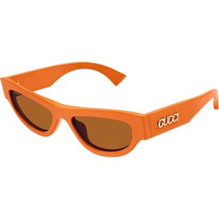 Gucci Kvinde GG1834S 005 Solbriller Acetat Orange Brun Cat Eye