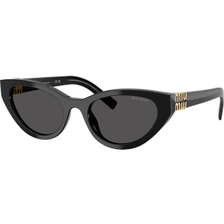 Miu Miu Kvinde MU A04S 16K08Z Solbriller Acetat Sort Grå Sommerfugl Normal