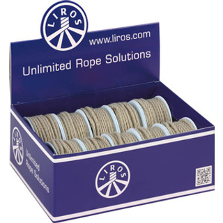 Polyestersnor Liros Classic, polyesterkerne, kappe, 10 meter x Ø3 mm, beige, 10-pak, 10 meter x Ø3 mm
