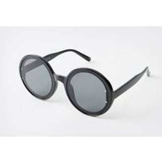 Mens Black Round Plastic Sunglasses