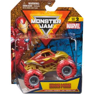 Monster Jam Marvel Officiell Iron Man Monster Truck Die-Cast Vehicle 1:64 Skala Super Hero Kids Toys For Boys Ages 3 och uppåt
