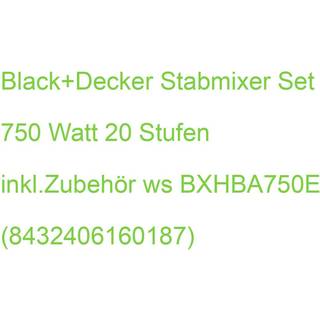 Black & Decker Stavblender Hand Blender 750W White Accessories - 750 W