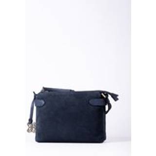 Lakeland Leather Lakeland Leather Blue Navy Suede Crossbody Bag
