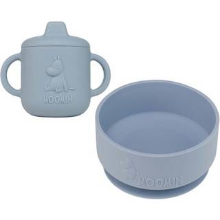 Mumitroldene Spisesæt Silikone, Sky Blue