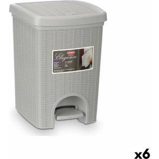 Papirkurv Stefanplast Lysegrå Plastik 20 L (6 enheder)