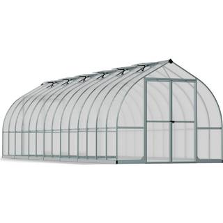Canopia by Palram Bella drivhus, 20,6 m², sølv, 6 mm poly, inkl. sokkel