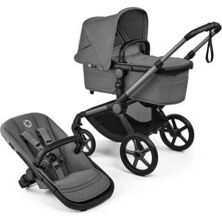 Bugaboo Bugaboo Fox 5 Renew Complete Vugge Og Sæde Klapvogn Graphite / Moon Grey Stroller      Unisex