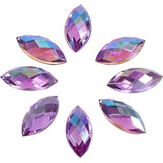 500 stk Crystal Rhinestone Horse Eye Shape AB Akryl Rhinestone 7 * 15 mm til bryllup DIY Party Decor ()