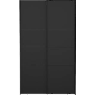 Catania Garderobeskab 2 skydelåger 120 x 200 cm - Matt Black
