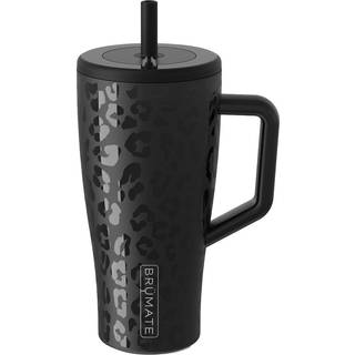 Brate Era 30 oz tumbler med håndtag og halm | 100% lækagesikker isoleret tumbler med låg og halm | Lavet af rustfrit stål | Cup Holder Venlig bas